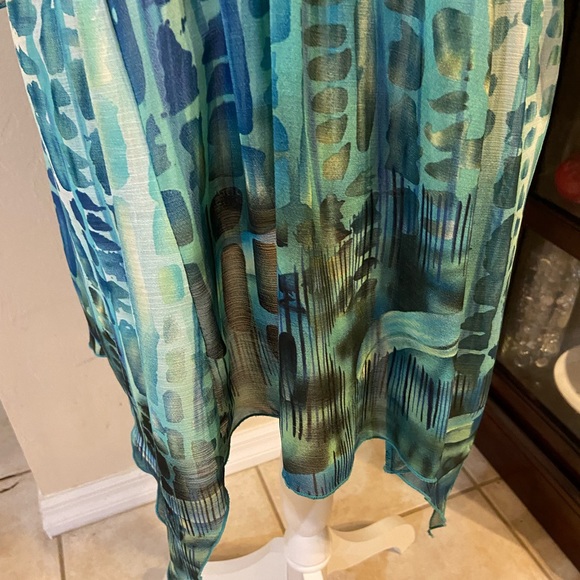 Musksa by Sienna Rose XL Tunic Bohemian greenish blue Top - Picture 4 of 8